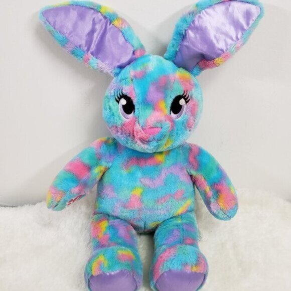 Build A Bear Color Burst Bunny Rabbit 21"  Bunny Stuffed Animal - Picture 1 of 7